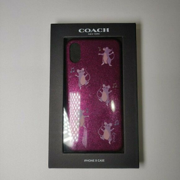 Coach Case Cover 39327 iPhone X Party Mouse Print - Picture 1 of 2